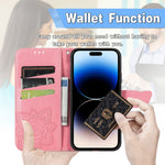 Butterfly Embossing Leather Case, For iPhone 14 Pro Max, For iPhone 14 Pro, For iPhone 14, For iPhone 14 Plus