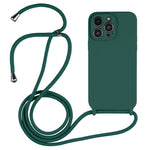 Crossbody Lanyard Liquid Silicone Case, For iPhone 14, For iPhone 14 Plus, For iPhone 14 Pro