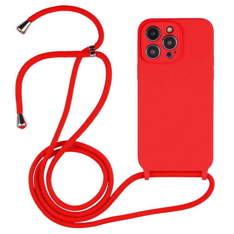Crossbody Lanyard Liquid Silicone Case, For iPhone 14 Pro Max, For iPhone 13, For iPhone 13 Pro