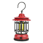 Portable Retro Hanging Lamp Lantern Camping Tent Light, USB Charging, Battery Type, Not Included Battery