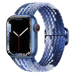 Buckle Nylon Braided Watch Band, For Apple Watch Series 8&7 41mm / SE 2&6&SE&5&4 40mm / 3&2&1 38mm, For Apple Watch Series 8&7 41mm / SE 2