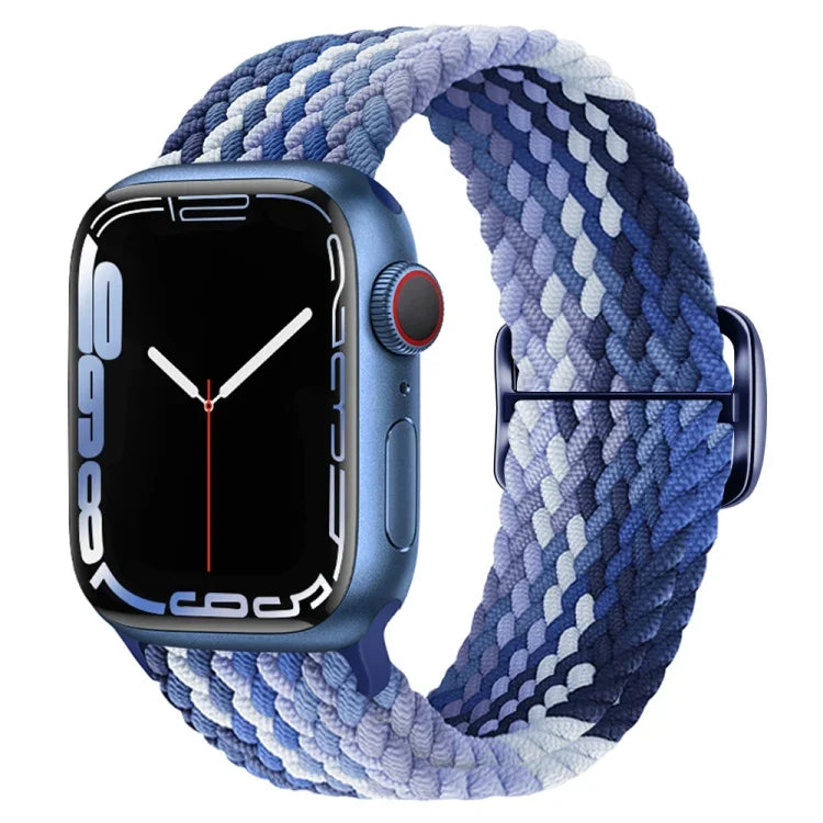 Buckle Nylon Braided Watch Band, For Apple Watch Series 8&7 41mm / SE 2&6&SE&5&4 40mm / 3&2&1 38mm, For Apple Watch Series 8&7 41mm / SE 2