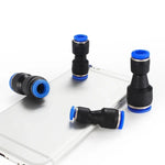 LAIZE 10pcs Plastic Reducing Straight Pneumatic Quick Fitting Connector, PG6-4, PG8-4, PG8-6, PG10-6, PG10-8, PG12-8, PG12-10, PG16-12
