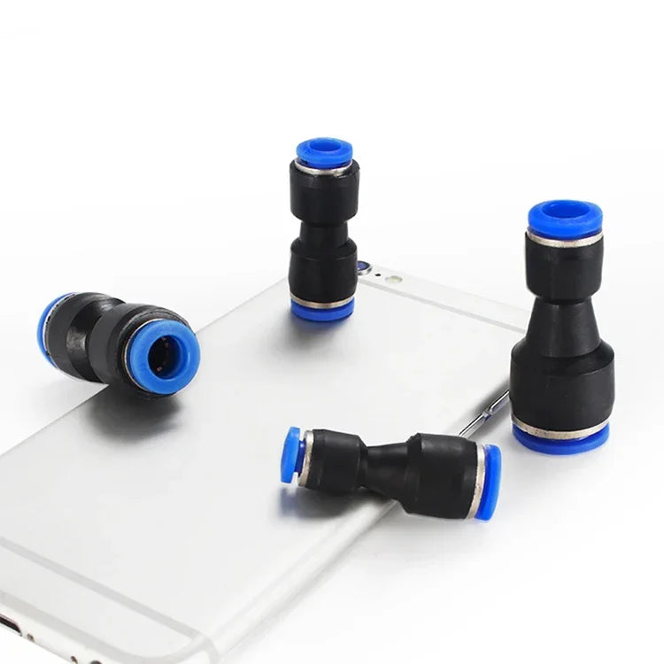 LAIZE 10pcs Plastic Reducing Straight Pneumatic Quick Fitting Connector, PG6-4, PG8-4, PG8-6, PG10-6, PG10-8, PG12-8, PG12-10, PG16-12