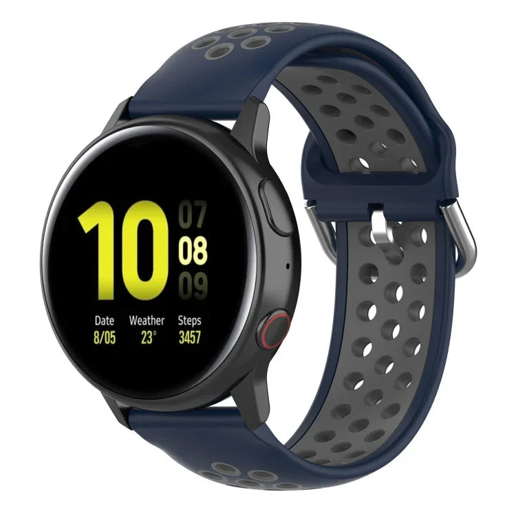 20mm Clasp Two Color Sport Wrist Strap Watchband, For Huawei Watch GT2 42MM, For Galaxy Watch Active2 / Active