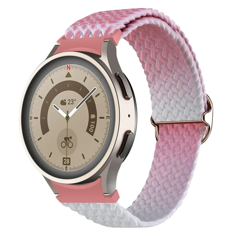 For Samsung Galaxy Watch 5 / Watch 5 Pro / Watch 4 Weave Gradient Color Watch Band