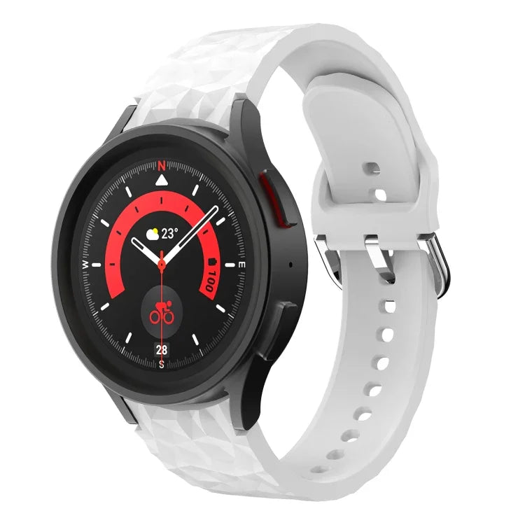 Rhombus Texture Silicone Watch Band, For Samsung Galaxy Watch 5 / Watch 5 Pro