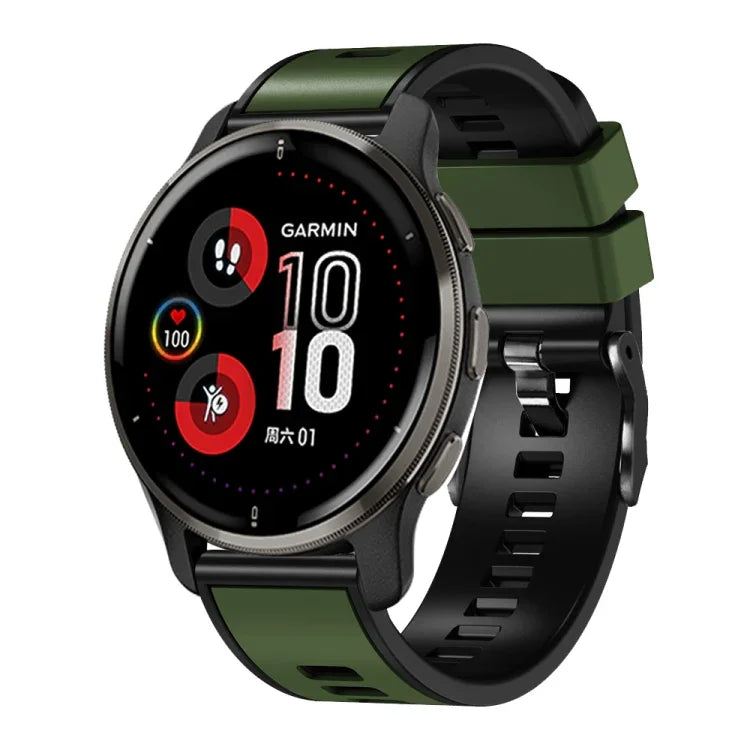 Plain Weave Two-color Silicone Watch Band, For Samsung Galaxy Watch 5 40mm / 44mm