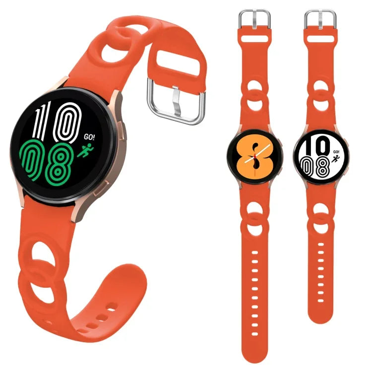 Hollowed Double Loop Silicone Watch Band, For Samsung Galaxy Watch 5 40mm / 44mm