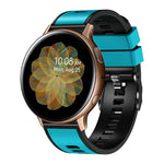 Plain Weave Two-color Silicone Watch Band, For Samsung Galaxy Watch 5 Pro 45mm
