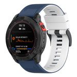 Two-color Silicone Watch Band, For Garmin Fenix 7, For Garmin Fenix 7X