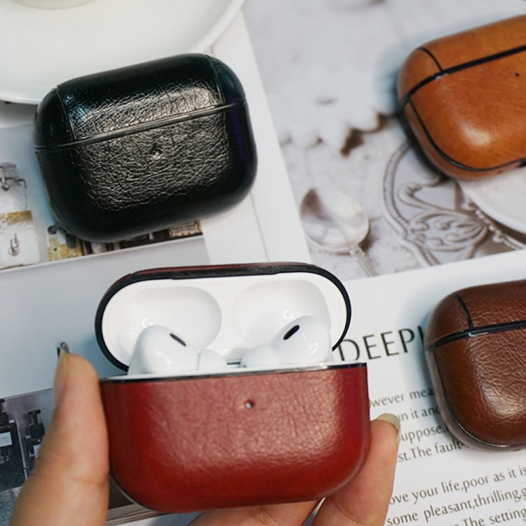 Wireless Earphone Leather Shockproof Protective Case with Lanyard, For AirPods Pro 2