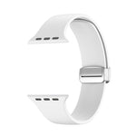 Folding Buckle Silicone Watch Band, For Apple Watch Ultra 49mm, For Apple Watch Series 8&7 45mm / SE 2&6&SE&5&4 44mm / 3&2&1 42mm