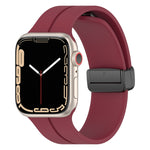 Solid Color Silicone Watch Band, For Apple Watch Series 8&7 41mm / SE 2&6&SE&5&4 40mm / 3&2&1 38mm, For Apple Watch Ultra 49mm / Series 8&7 45mm / SE 2&6&SE&5&4 44mm