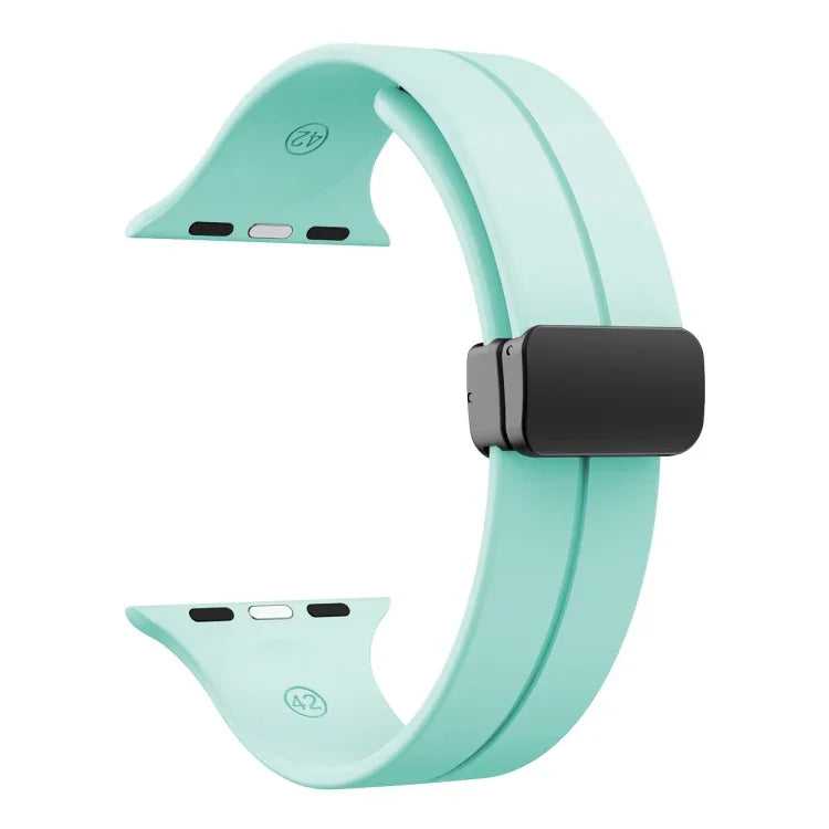 Solid Color Silicone Watch Band, For Apple Watch Ultra 49mm / Series 8&7 45mm / SE 2&6&SE&5&4 44mm, For Apple Watch Series 8&7 41mm / SE 2&6&SE&5&4 40mm / 3&2&1 38mm