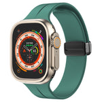 Solid Color Silicone Watch Band, For Apple Watch Series 8&7 41mm / SE 2&6&SE&5&4 40mm / 3&2&1 38mm, For Apple Watch Ultra 49mm / Series 8&7 45mm / SE 2&6&SE&5&4 44mm
