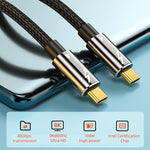 100W Type-C to Type-C Thunderbolt 4 Full-function Data Cable, 0.3m, 0.5m, 0.8m, 1m