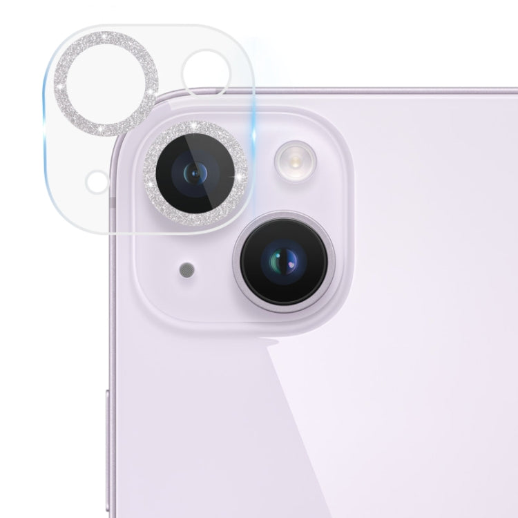 Tempered Glass Glitter CD Texture Back Camera Film, For iPhone 14 / 14 Plus (1 PC), For iPhone 14 Pro Max / 14 Pro (1 PC)