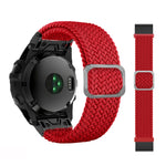 Adjustable Nylon Braided Elasticity Watch Band, For Garmin Fenix 7X