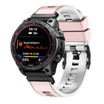 26mm Plain Weave Two-Color Quick Release Silicone Watch Band, For Garmin Fenix 7X
