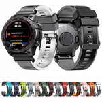 26mm Plain Weave Two-Color Quick Release Silicone Watch Band, For Garmin Fenix 7X