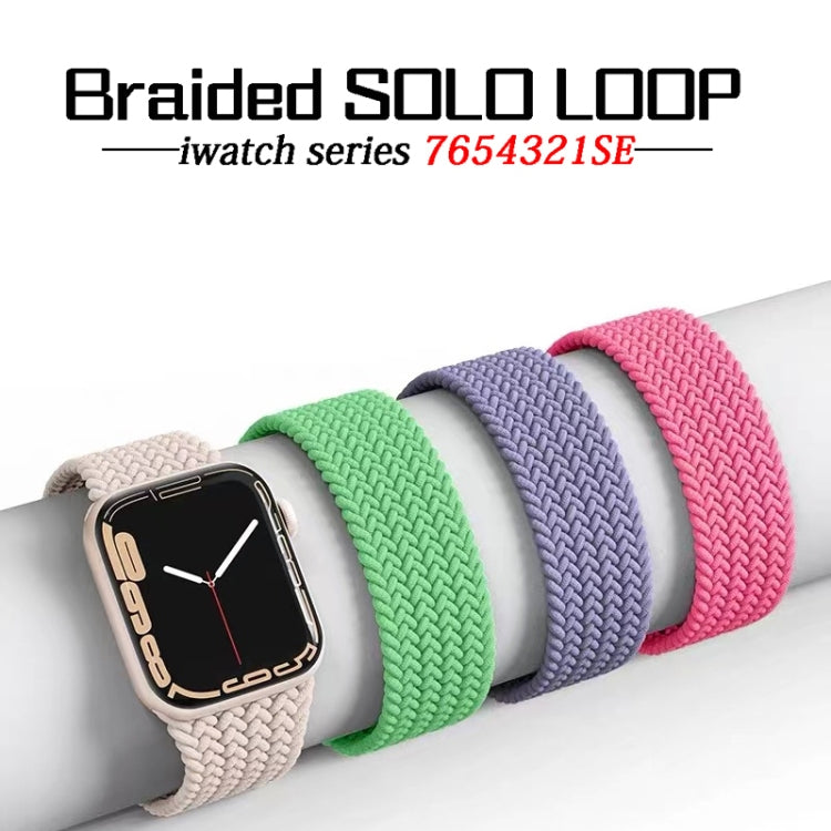 Nylon Single-turn Braided Watch Band For Apple Watch Series 8&7 41mm / SE 2&6&SE&5&4 40mm / 3&2&1 38mm, For Apple Watch Series 8&7 41mm,135mm, For Apple Watch Series 8&7 41mm, 135mm