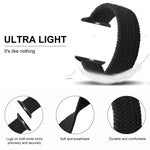 Nylon Single-turn Braided Watch Band For Apple Watch Series 8&7 41mm / SE 2&6&SE&5&4 40mm / 3&2&1 38mm, For Apple Watch Series 8&7 41mm,135mm, For Apple Watch Series 8&7 41mm, 135mm