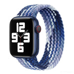 Nylon Single-turn Braided Watch Band For Apple Watch Series 8&7 41mm / SE 2&6&SE&5&4 40mm / 3&2&1 38mm, For Apple Watch Series 8&7 41mm,145mm, For Apple Watch Series 8&7 41mm, 145mm
