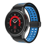 Double-row Hole Folding Buckle Silicone Watch Band, For Samsung Galaxy Watch5 Pro