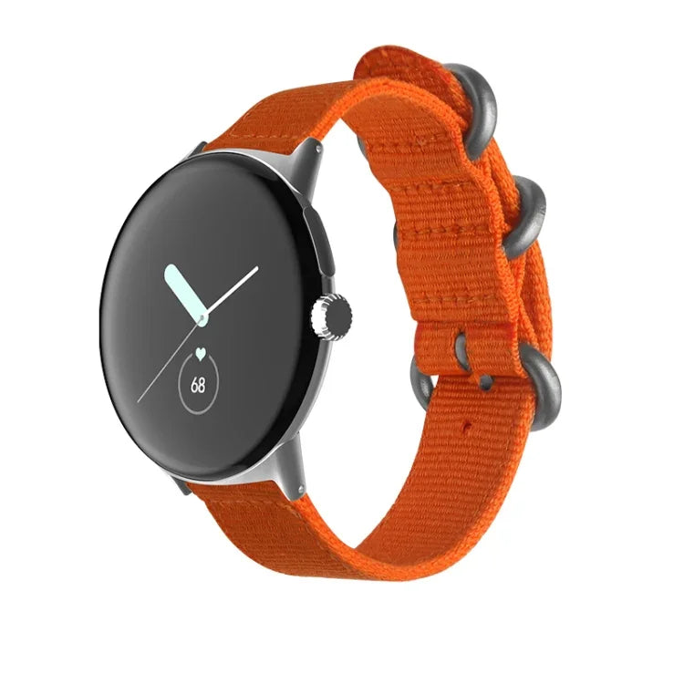 Woven Nylon Steel Buckle Watch Band, For Google Pixel Watch 4 / 3 / 2 / 1 41mm