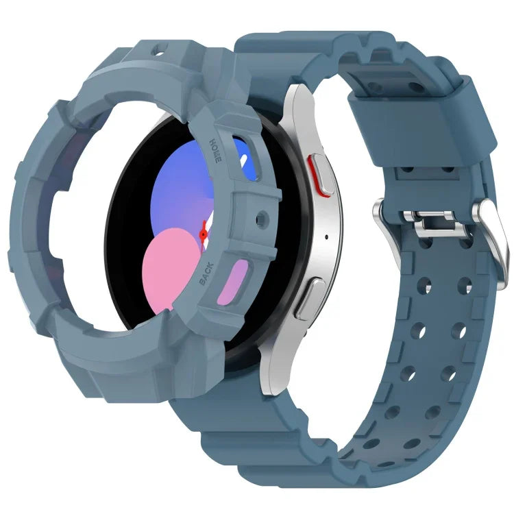 Armor Silicone Watch Band + Protective Case, For Samsung Galaxy Watch5 40mm, For Samsung Galaxy Watch5 44mm, For Samsung Galaxy Watch4 40mm, For Samsung Galaxy Watch4 44mm