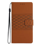 Diamond Embossed Skin Feel Leather Phone Case with Lanyard, For iPhone XS Max