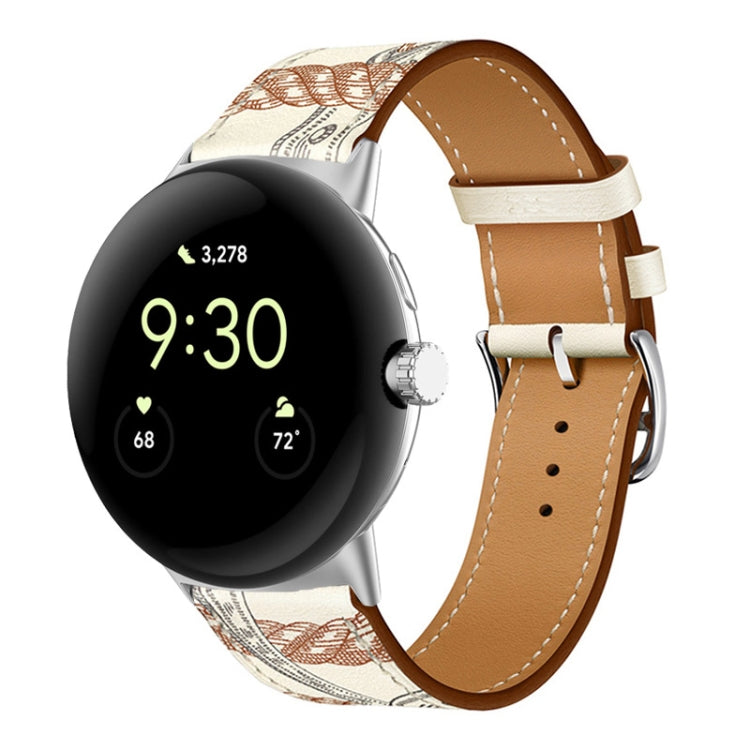 Genuine Leather Watch Band, For Google Pixel Watch 4 / 3 / 2 / 1 41mm