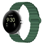 Reverse Buckle Magnetic Silicone Watch Band, For Google Pixel Watch 4 / 3 / 2 / 1 41mm