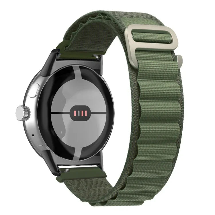 Nylon Loop Black Connector Watch Band, For Google Pixel Watch 4 / 3 / 2 / 1 41mm
