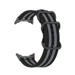Three-ring Black Buckle Nylon Watch Band, For Google Pixel Watch 4 / 3 / 2 / 1 41mm