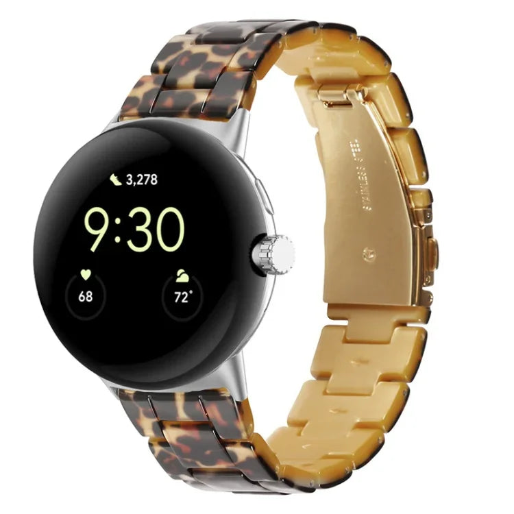 Three-beads Resin Watch Band, For Google Pixel Watch 4 / 3 / 2 / 1 41mm