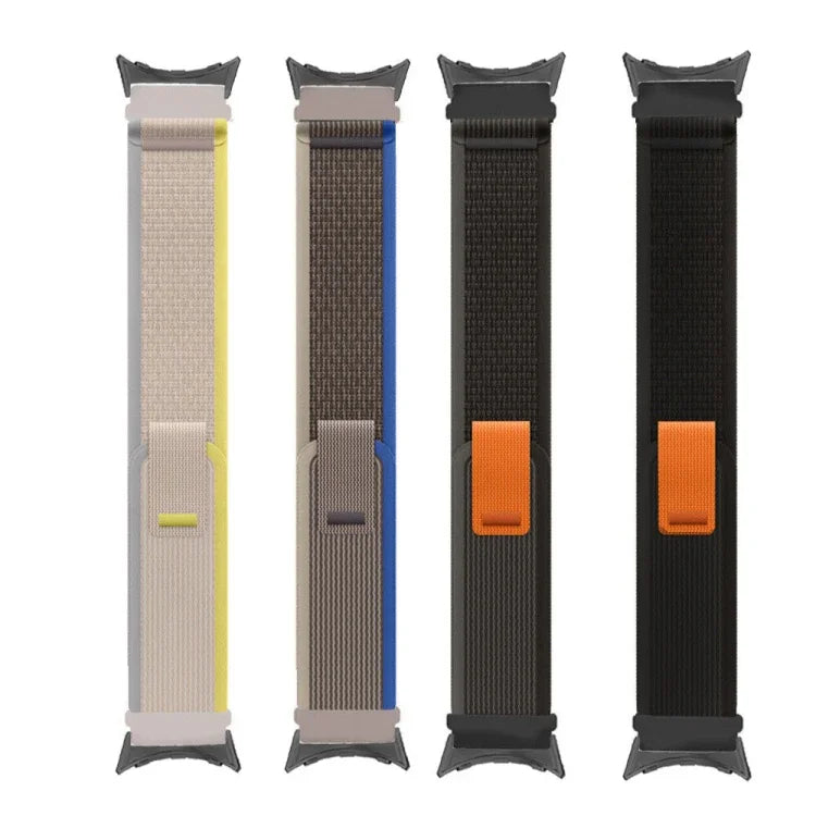 Loop Silver Connector Nylon Watch Band, For Google Pixel Watch 4 / 3 / 2 / 1 41mm