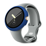 Frosted PC Frame Tempered Film Integrated Watch Protective Case, For Google Pixel Watch