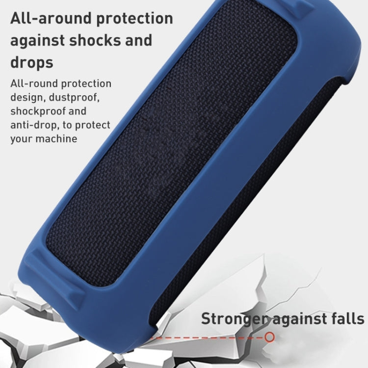 Bluetooth Speaker Portable Silicone Case with Shoulder Strap, Blue, Black, Red