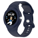 Leather Texture Silicone Integrated Watch Band, For Google Pixel Watch