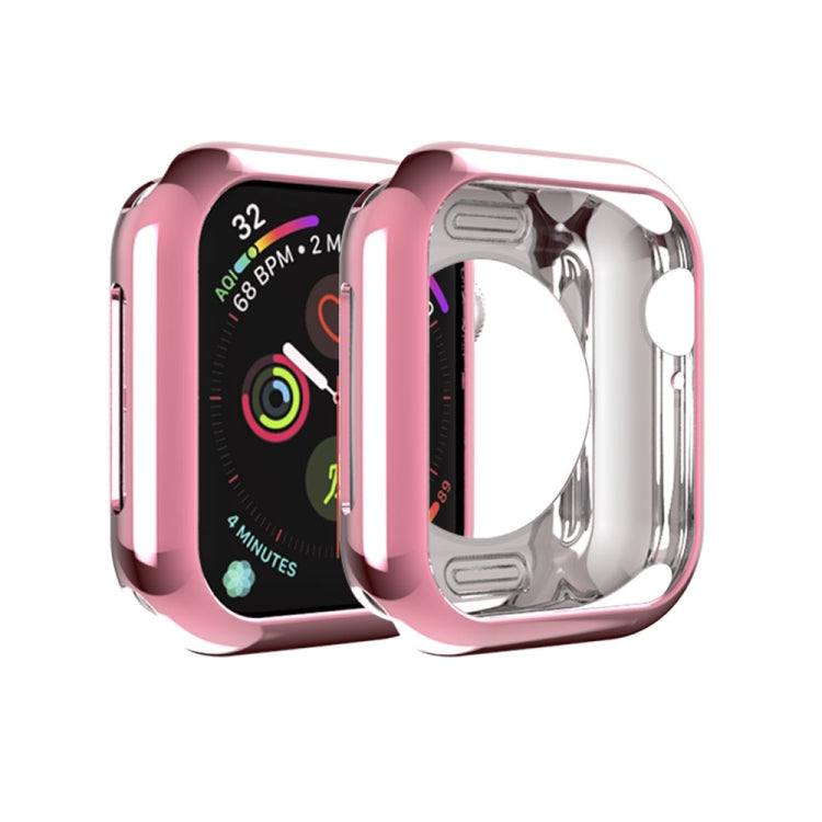 Plating TPU Round Hole Hollowing Protective Case, For Apple Watch Series 3 & 2 & 1 38mm, For Apple Watch Series 6 / 5 / 4 / SE 2025 / 2023 / 2022 44mm