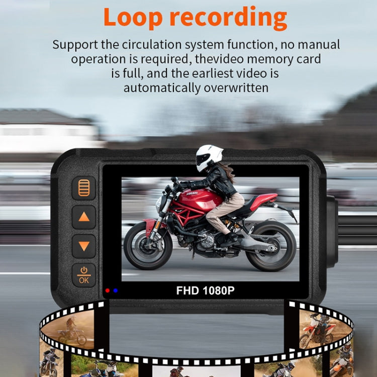 SE60 3.0 inch Waterproof HD Motorcycle DVR, Support TF Card / Cycling Video / Parking Monitoring, SE60
