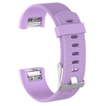 For Fitbit Charge 2 Common Texture Silicone Replacement Wrist Strap Watchband with Buckle, S, L