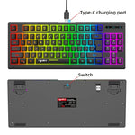 HXSJ L100 87 Keys RGB Backlit Film 2.4G Wireless Keyboard