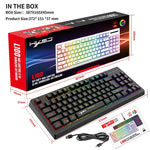 HXSJ L100 87 Keys RGB Backlit Film 2.4G Wireless Keyboard