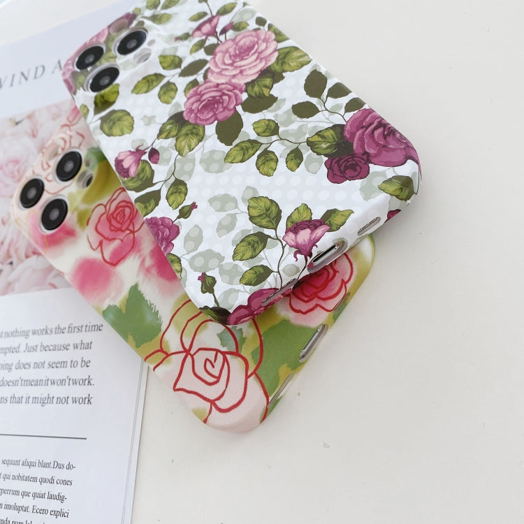 Water Sticker Flower Pattern PC Phone Case, For iPhone 13 Pro Max, For iPhone 13 Pro, For iPhone 13, For iPhone 13 mini