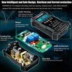 KONNWEI CR-10 2.4 inch Car Battery Charger Battery Pulse Repair Tool, EU Plug, US Plug, UK Plug