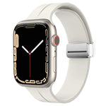 Magnetic Fold Clasp Silicone Watch Band, For Apple Watch Series 8&7 45mm, For Apple Watch Series 8&7 41mm