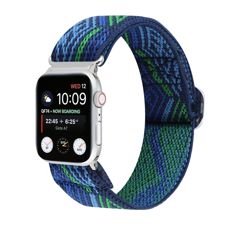 Buckle Elastic Nylon Watch Band, For Apple Watch Series 8&7 45mm, For Apple Watch Series 8&7 41mm